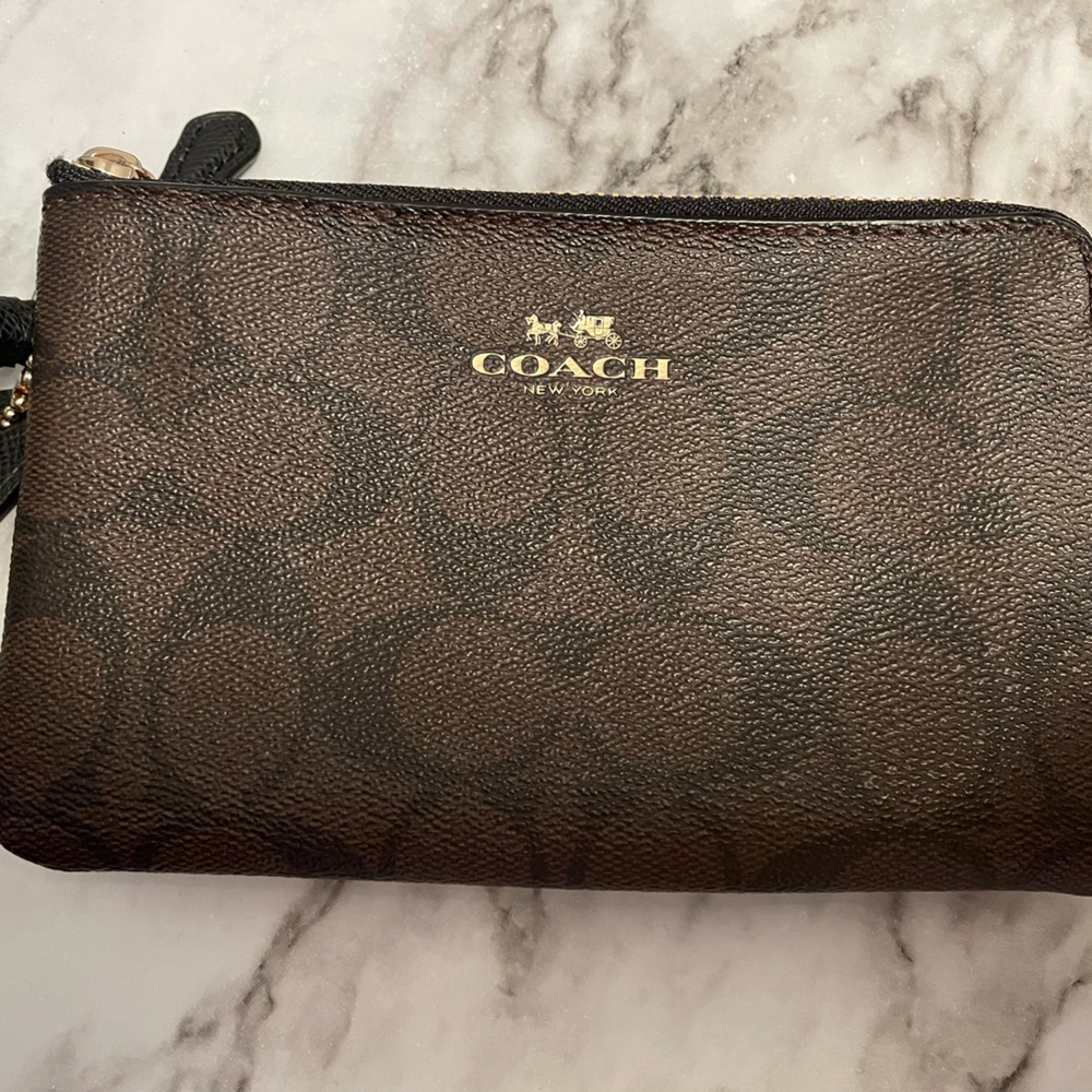 Coach Double Zip Wallet Wristlet